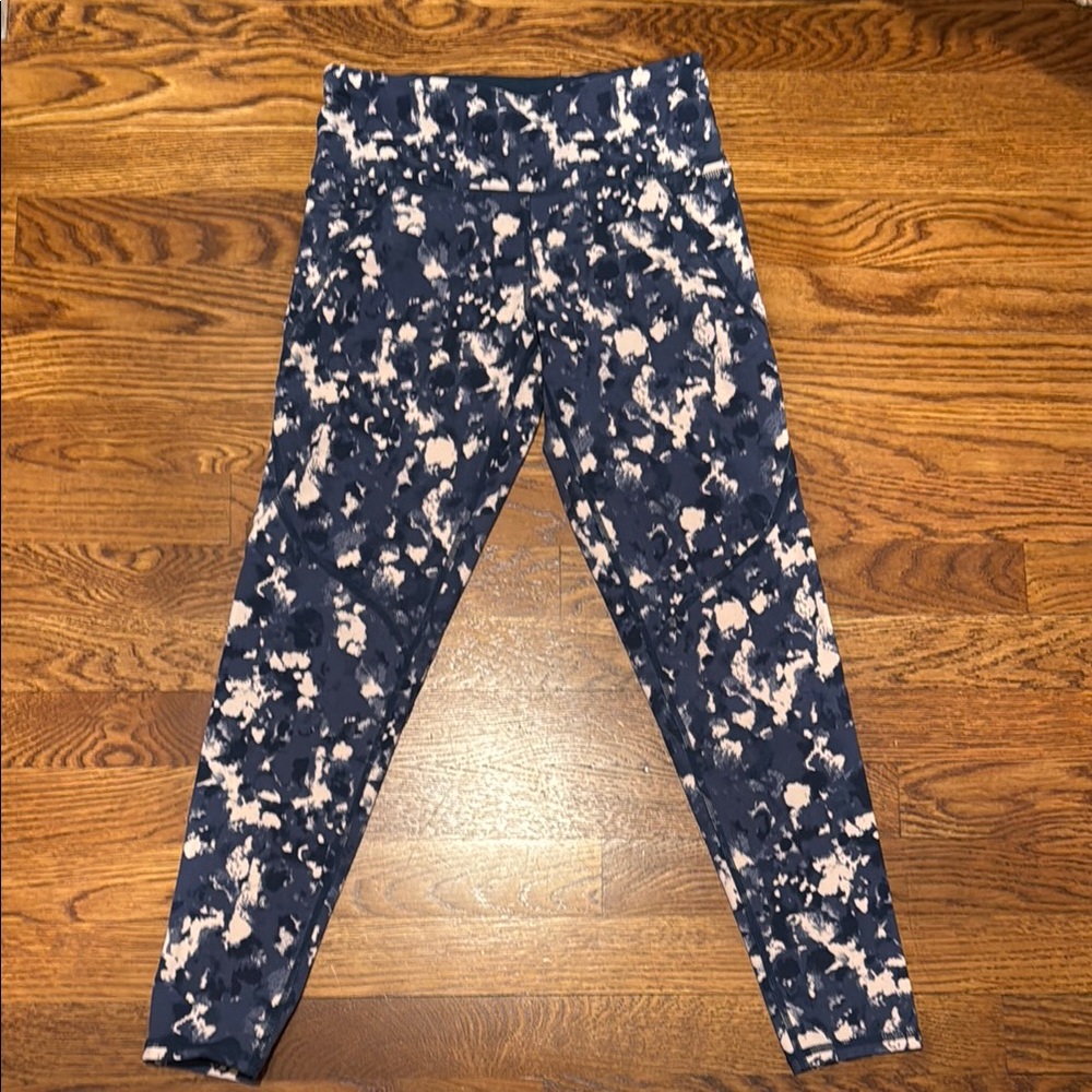 Sweaty Betty women’s Printed Leggings - Navy and blush
